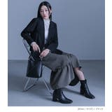 kOhAKU異素材ドッキングノーカラージャケット | osharewalker | 詳細画像8