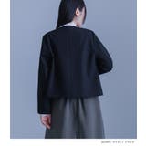 kOhAKU異素材ドッキングノーカラージャケット | osharewalker | 詳細画像9