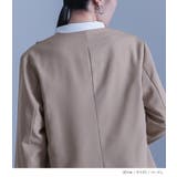 kOhAKU異素材ドッキングノーカラージャケット | osharewalker | 詳細画像13