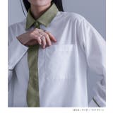 kOhAKUフロントラウンド配色シャツ | osharewalker | 詳細画像11 