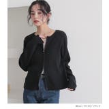 n'OrLABEL綿ニットダブルジップリブカーディガン | osharewalker | 詳細画像12 