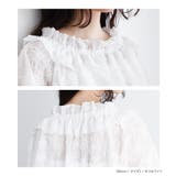 somari imaginationチュールテープフラワー刺繍シアーブラウス | osharewalker | 詳細画像13