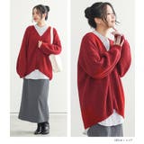 n'OrLABELVネック畦編みニットジップカーディガン | osharewalker | 詳細画像15