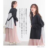 n'OrLABEL異素材バックプリーツVネックニット | osharewalker | 詳細画像2