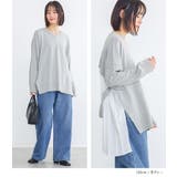 n'OrLABEL異素材バックプリーツVネックニット | osharewalker | 詳細画像8