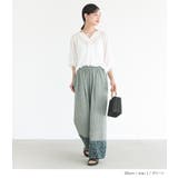 n'OrLABELパネル柄ギャザーイージーパンツ | osharewalker | 詳細画像7