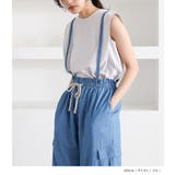n'OrLABELサスペンダー付きギャザーワイドパンツ  | osharewalker | 詳細画像12 