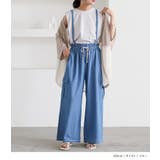 n'OrLABELサスペンダー付きギャザーワイドパンツ  | osharewalker | 詳細画像14 