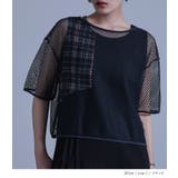 kOhAKUメッシュTシャツ×チェック柄切替タンクワンピースセット | osharewalker | 詳細画像4