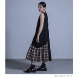 kOhAKUメッシュTシャツ×チェック柄切替タンクワンピースセット | osharewalker | 詳細画像7
