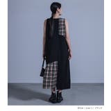 kOhAKUメッシュTシャツ×チェック柄切替タンクワンピースセット | osharewalker | 詳細画像10