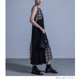 kOhAKUメッシュTシャツ×チェック柄切替タンクワンピースセット | osharewalker | 詳細画像11