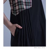 kOhAKUメッシュTシャツ×チェック柄切替タンクワンピースセット | osharewalker | 詳細画像12
