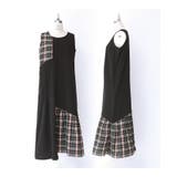 kOhAKUメッシュTシャツ×チェック柄切替タンクワンピースセット | osharewalker | 詳細画像14