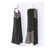 kOhAKUメッシュTシャツ×チェック柄切替タンクワンピースセット | osharewalker | 詳細画像15