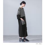 kOhAKUミックスボーダー切替アシメワンピース  | osharewalker | 詳細画像7 