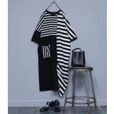 kOhAKUミックスボーダー切替アシメワンピース  | osharewalker | 詳細画像13 