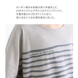n'OrLABEL水彩手描きボーダー柄プリントTシャツ | osharewalker | 詳細画像3