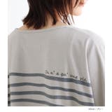 n'OrLABEL水彩手描きボーダー柄プリントTシャツ | osharewalker | 詳細画像4