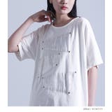 kOhAKU異素材アシメデザインチュニックTシャツ | osharewalker | 詳細画像6 