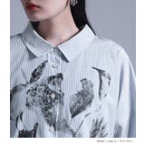 kOhAKUかすれプリントストライプ柄シャツ | osharewalker | 詳細画像2