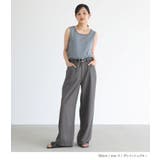 n'OrLABEL配色スクエアネックリブタンクトップ | osharewalker | 詳細画像16 