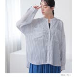 n'OrLABELシアーストライプバンドカラーシャツ | osharewalker | 詳細画像7