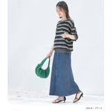 n'OrLABEL接触冷感UVカット加工マルチボーダーシアーニット | osharewalker | 詳細画像12