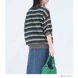 n'OrLABEL接触冷感UVカット加工マルチボーダーシアーニット | osharewalker | 詳細画像13