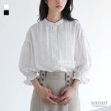 somari imagination7分袖フリルピンタックブラウス | osharewalker | 詳細画像1 