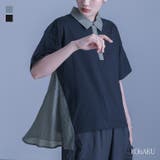 kOhAKUシアードッキング配色ポロシャツ | osharewalker | 詳細画像1