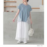 n'OrLABELボーダー切替フレンチスリーブカットソー | osharewalker | 詳細画像10 