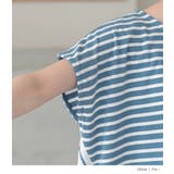 n'OrLABELボーダー切替フレンチスリーブカットソー | osharewalker | 詳細画像14 