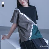 kOhAKU配色切替箔ラインカットソー | osharewalker | 詳細画像1 