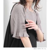 nOrLABEL袖フリル半袖リブニット | osharewalker | 詳細画像15 