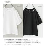 somari imaginationフェイクパール付きフラワージャカードブラウス | osharewalker | 詳細画像18 