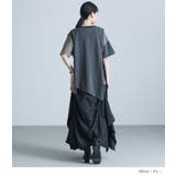 kOhAKU配色アシメカットソー | osharewalker | 詳細画像5 