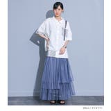 kOhAKU異素材配色ハトメポケットシャツ | osharewalker | 詳細画像10