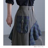 kOhAKUフレアチェックドッキングスカート | osharewalker | 詳細画像2 