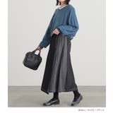 n'OrLABEL配色アシメプリーツデニムスカート  | osharewalker | 詳細画像14 