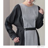 n'OrLABELベルト付き異素材配色ワンピース | osharewalker | 詳細画像8