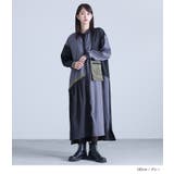 kOhAKU異素材配色切替シャツワンピース  | osharewalker | 詳細画像9 