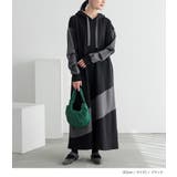 n'OrLABEL異素材切替フード付きワンピース  | osharewalker | 詳細画像2 