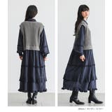 somari imaginationニットドッキングフリルデザインワンピース | osharewalker | 詳細画像12