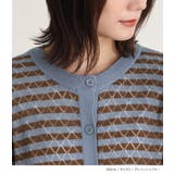 n'OrLABEL透かし編みボーダー柄ニットカーディガン | osharewalker | 詳細画像11 