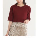 n'OrLABEL配色ライン5分袖リブニット | osharewalker | 詳細画像9
