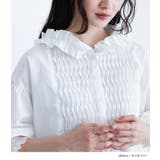 somari imaginationフリルフードピンタックブラウス | osharewalker | 詳細画像4 