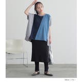 n'OrLABEL３配色ドルマンカットソー | osharewalker | 詳細画像2 