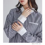 somari imaginationネクタイ付きストライプシャツ | osharewalker | 詳細画像13 