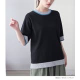 n'OrLABEL3配色5分袖ニット | osharewalker | 詳細画像9